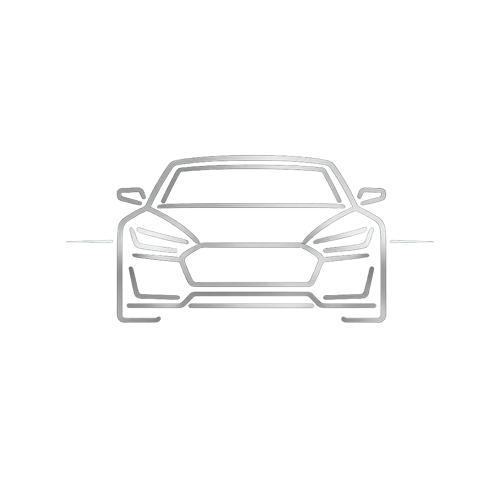 Minimalist sports car icon