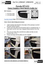 Porsche Carrera 997 GT2 Full Grille Set 2007-2012 - Image 3