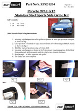 Porsche Carrera 997.1 GT3 Full Grille Set Manual/Tiptronic 2010-2012 (SKU:ZPR31404B) - Image 3