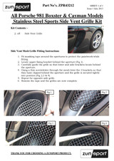 Porsche Cayman 981 S Manual Full Grille Set (With Sensors) 2012-2016 - Image 13