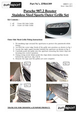 Porsche Boxster 987.2-S Manual Grille Set 2009–2013 - Image 6