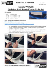 Porsche Carrera 991.1 GTS Front Grille Set With Sensors (ACC) 2015–2016 #ZPR82515B - Image 6