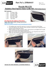 Porsche Carrera 991.1 GTS Front Grille Set With Sensors (ACC) 2015–2016 #ZPR82515B - Image 7