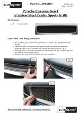 Porsche Cayenne S Gen 1 Front Grill Set 2003-2008 - Image 4