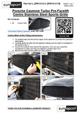 Porsche Cayenne Turbo Pre- Facelift Front Grill Set 2011-2014 (SKU:ZPR101511B) - Image 3