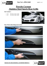 Porsche Cayman 987.1 Manual/Tiptronic Side Vent Grille Set 2005–2013 (SKU:ZPRB) - Image 6