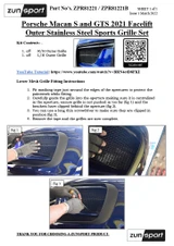 Porsche Macan S/GTS Outer Grilles Facelift With Camera/Radar Set (ACC) 2021–2024 (SKU:ZPR8121B - Image 5